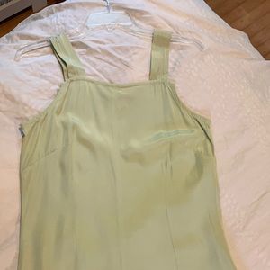 Lip Gloss 90s Vintage Long Celery Green Dress